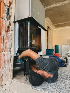 Aufbau Heizkamin Rüegg RIII