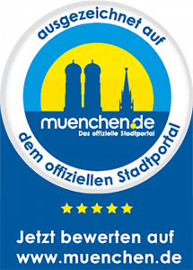Ausgezeichnet auf dem offiziellen Stadtportal / Jetzt bewerten auf www.muenchen.de